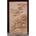 Beautiful White Marble Relief With Flower